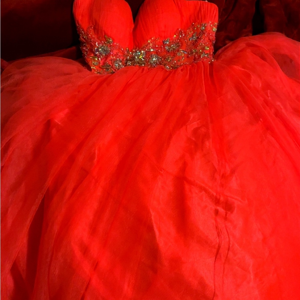 Studio 17 Coral Strapless Gown